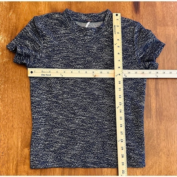EUC Free People “Hannah” Fitted Short Sleeve Tee Mock Turtleneck Medium - Picture 5 of 8